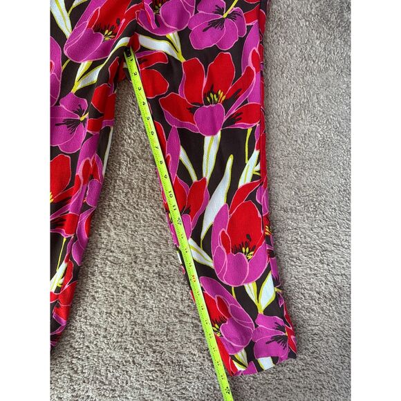 Kate Spade Tropical Hutton Lounge Pants Womens 0 Floral Pink Red - Picture 5 of 6